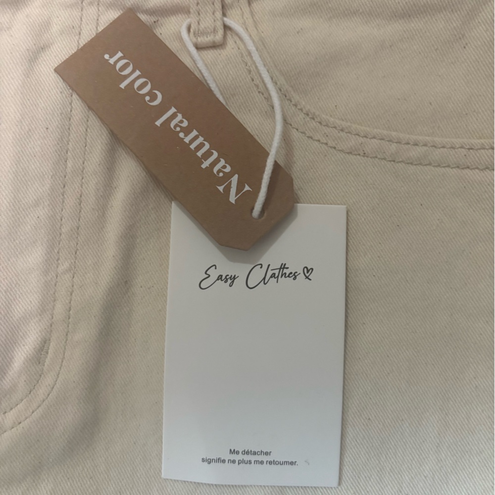 High Rise Cream Jeans - Picture 3 of 5